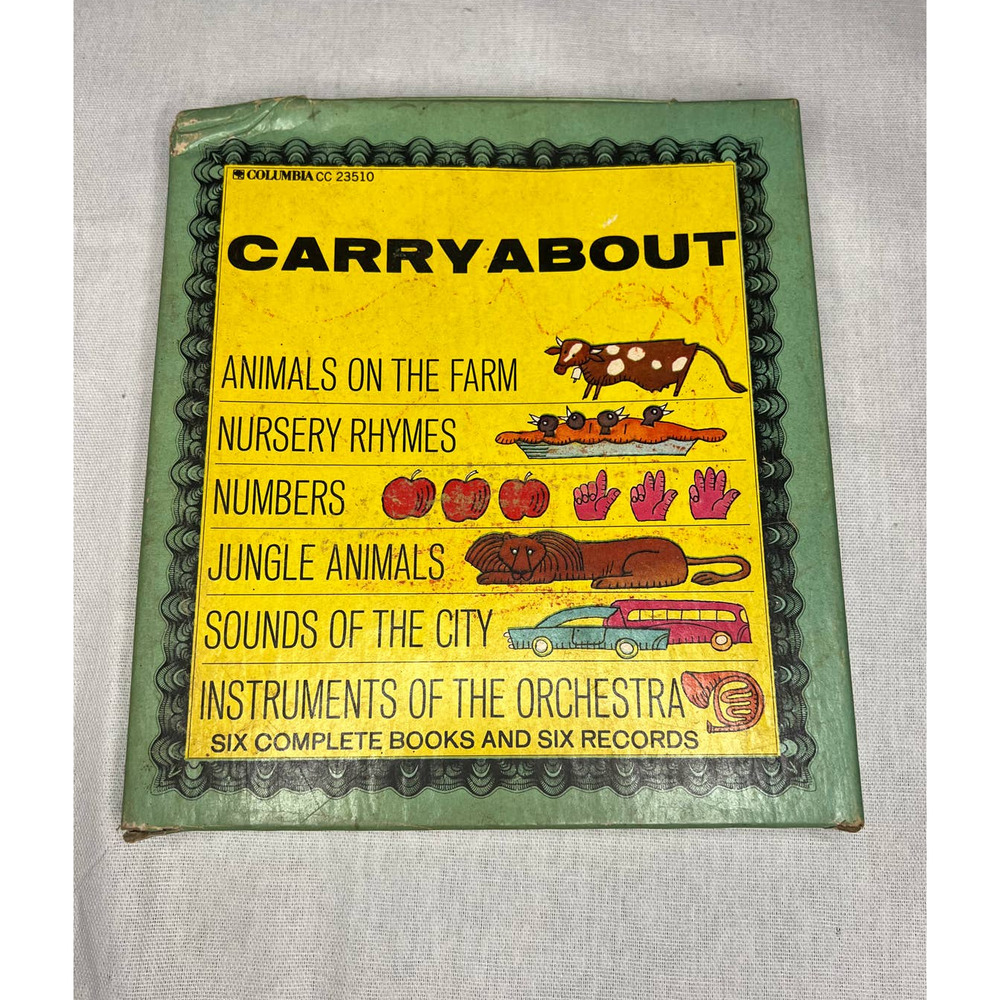 Vintage Carry About Columbia Children's Books with 45 Records 1968 missing 1